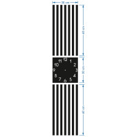Závesné hodiny z dubového dreva Lamele 155cm FlexiStyle z235-11a